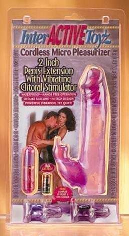 2 inch Penis Extension with Vibrating Clitoral Stimulator