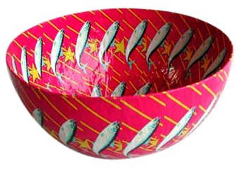 Recycled Paper Labels - Large Round Bowl