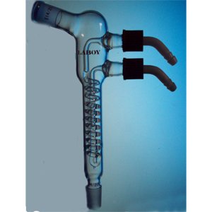 Condenser,reflux,removable hose connections. 14/20 joints