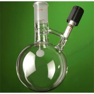 Flask,solvent storage,24/40 joint,250ml,0-8mm high vacuum valve