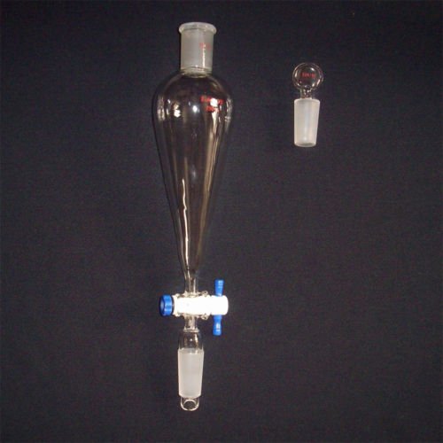 250ml Separatory funnel,,24/40,glass stopper,lab glass
