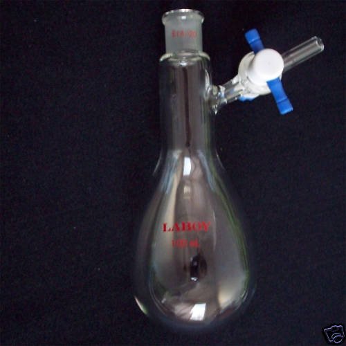 Flask,modified schlentk tube,100ml,14/20,PTFE stopcock