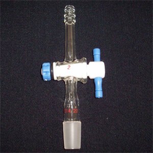 New vacuum adapter with 14/20 joint,PTFE stopcock