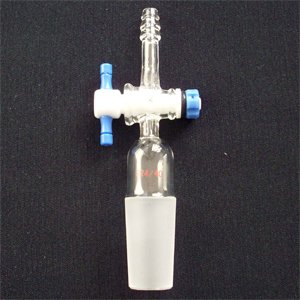 Adapter,straight,with hose connection,stopcock,24/40