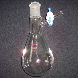 Flask,modified schlentk tube,200ml,24/40,PTFE stopcock