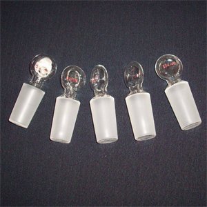 New 24/40 hollow glass stopper,lot of 5,lab glassware