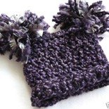 PORTRAIT INFANT BABY SACK HAT WITH POM POMS IN GOTHIC - GREAT PHOTO PROP!
