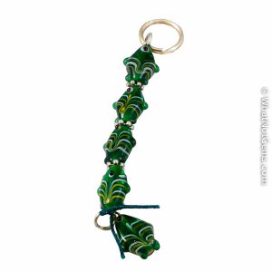 Green Fish Murano Style Key Chain