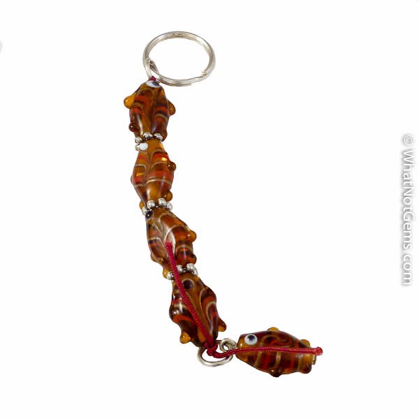 Amber Murano Style Key Chain