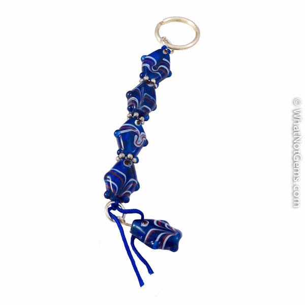 Blue Murano Style Key Chain