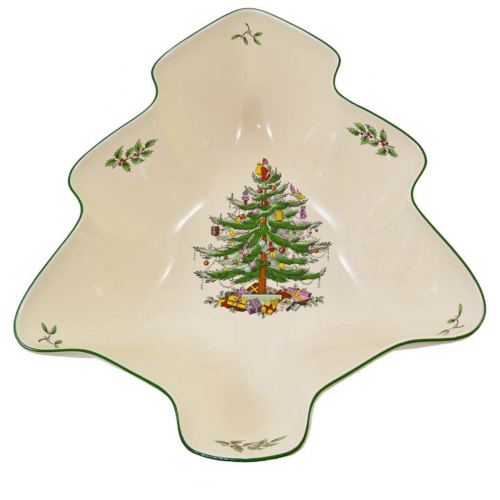 Spode Christmas Tree-Shaped Deep Serving Bowl