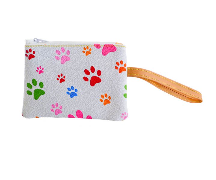 White Blossom Collection Paw Print Wristlet