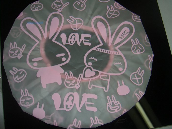 White Pink Love Rabbit Shower Cap Fres Shipment