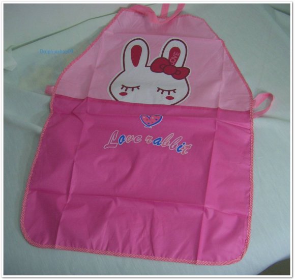 Pink Love Rabbit Waterproof Ventilated Apron