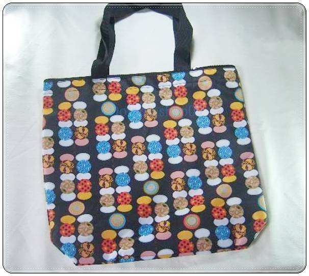 Black Colorful Dot Eco Tote Shpping Bag