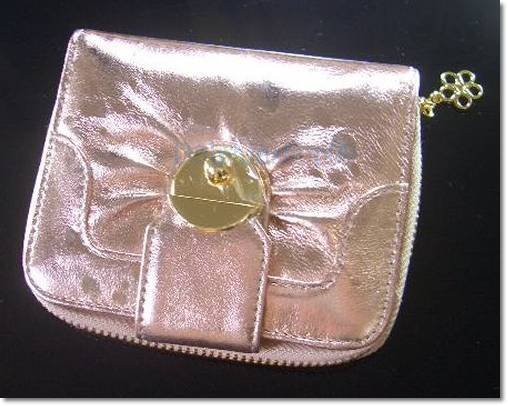 Shining Pink Patent Leather Leather Wallet Purse Store Credit Card Coin