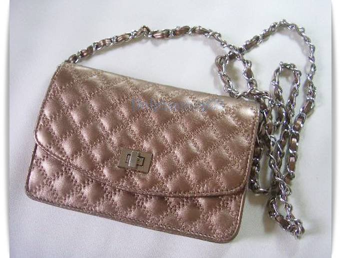 Bronze Leather Messengaer Clutch Bag 2 in 1