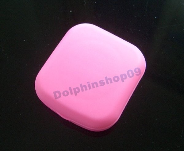 Mini Portable Red Portable Contact Lens Case Box Set w/ mirror