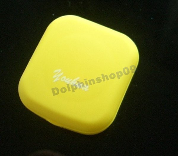 Mini Portable Yellow Portable Contact Lens Case Box Set w/ mirror