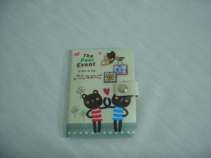 Beige Lovely Bear Plastic Name Card Holder