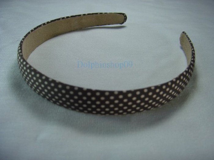 Brown White Dot Hair Head Band