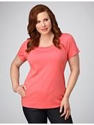 Banded Scoopneck Tee