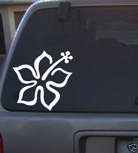 Decal Vinyl Graphic Hawaiian flower3 & 4 Colors to Pick