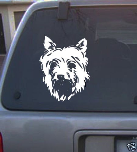Decal Vinyl Graphic Dog Silky Terrier 4 Colors to pick