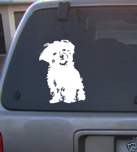 Decal Vinyl Graphic Dog Bichon Frise 4 Colors to pick