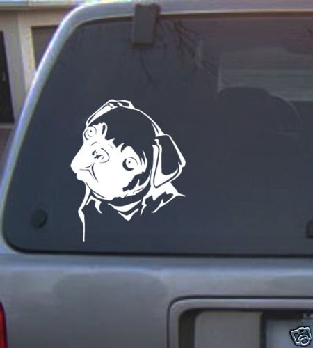Decal Vinyl Graphic Dog Pug 4 Colors to pick