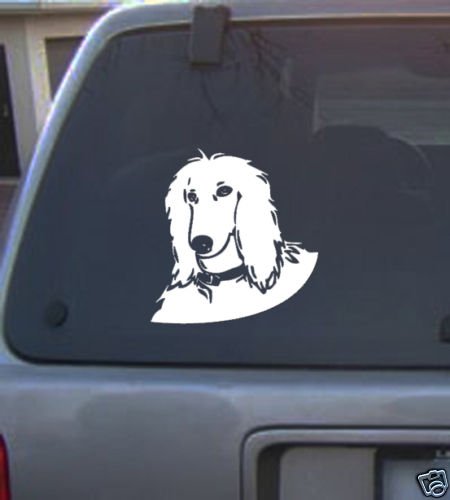 Decal Vinyl Graphic Dog Afghan 4 Colors to pick