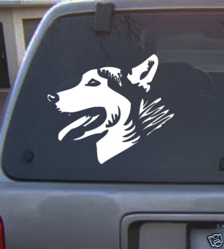 Decal Vinyl Graphic Dog Husky 4 Colors to pick