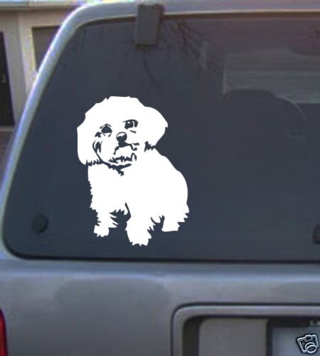 Decal Vinyl Graphic Dog Maltese 4 Colors to pick