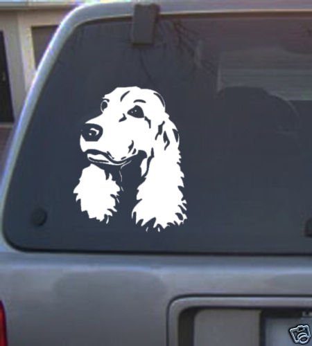 Decal Vinyl Graphic Dog Cocker Spaniel 4 Colors to pick