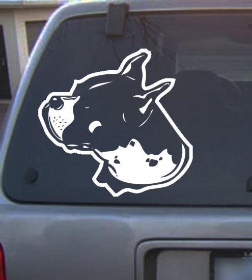 Decal Vinyl Graphic Dog Boxer 4 Colors to pick