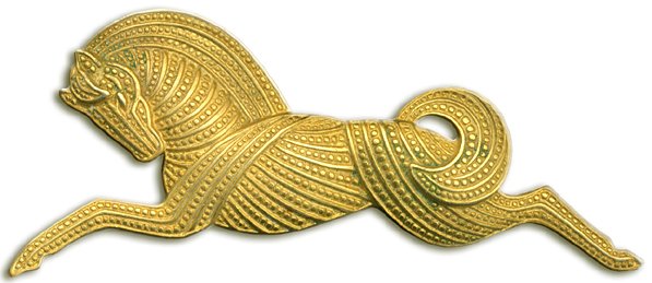 Goldtone Horse Brooch and clip earrrings