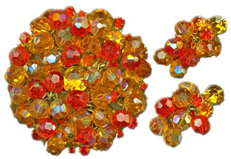Ruby & Amber Crystal Set