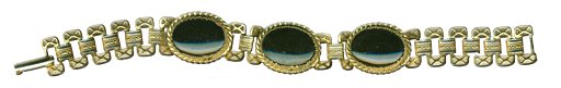 Goldtone Bracelet with Onyx