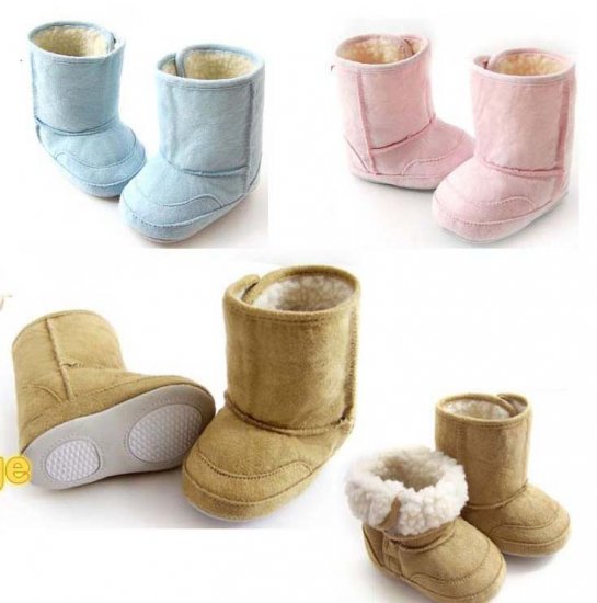 Wholesale-30pairs Prewalker Baby Boots , Suede-like baby boots, boy & girl