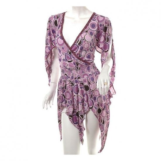runway style geometric print sexy bold mini dress / long top 70s insp. free ship!