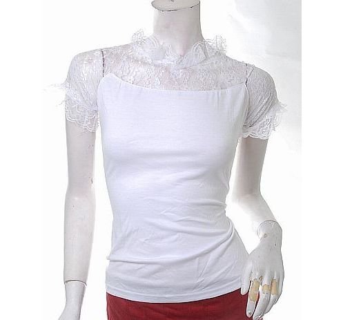 gothic lace high neck vintage meets urban unique diy babydoll top s-m free ship!