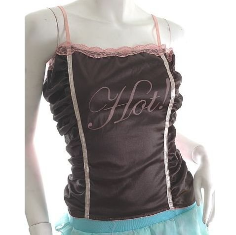 emo cyber goth satin lace ruched printed lace-up bustier top free ship!