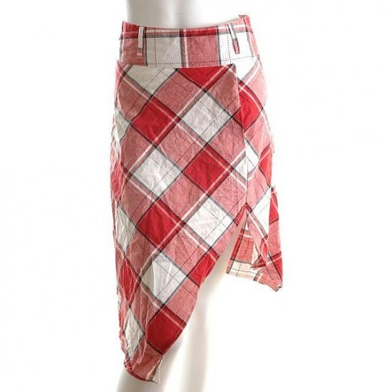 edgy chic meets staid unique asymmetrical plaid print skirt s free ship!