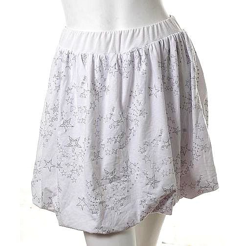 unique urban silver metallic stars print structured skirt s-m free ship!