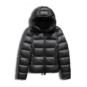 Moncler Gray Jersey Quilted Down Jacket Women
