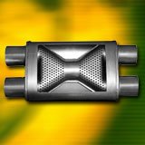 Performance Flow Muffler 2.25" Pipes 17" Shell 23" AOL
