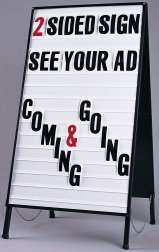 A Frame SideWalk Sign, 2 Sided With 4 Inch Letters