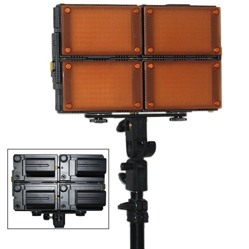 sale HDV-Z96(4pcs) LED Video Lights+F970 Batteries(4pcs)+support Stand+Battery charger(2pcs)