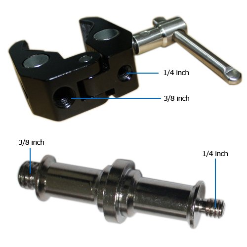 free shipping+ Super grip Clamp plus an extender with 1/4" and 3/8" thread ship out within 1 day