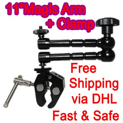 11"Articulating Magic Arm for Lilliput Ruige HDMI field Monitor 667 668+super Clamp+free shipping